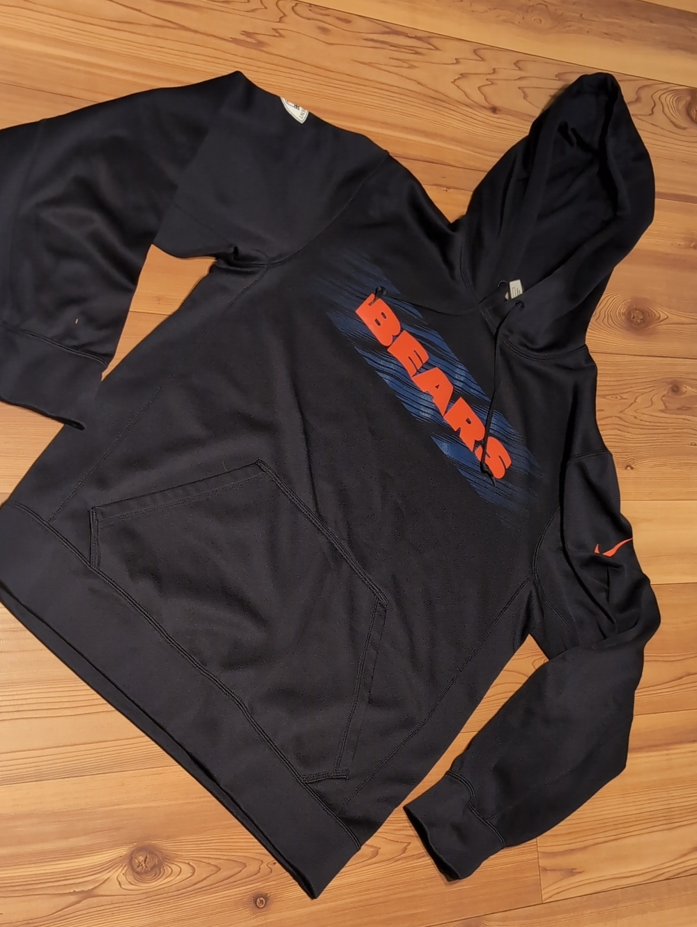 Nike thermafit Chicago Bears Navy Hoodie Sweatshirt with Logo